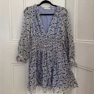 NWT Rebecca Taylor Lavender Floral Smocked Dress
